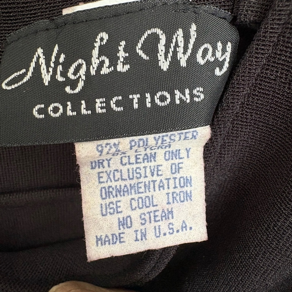 Night Way Collections | Zipper Back Cocktail Dress | Sz L | Black | NWT - Picture 3 of 6